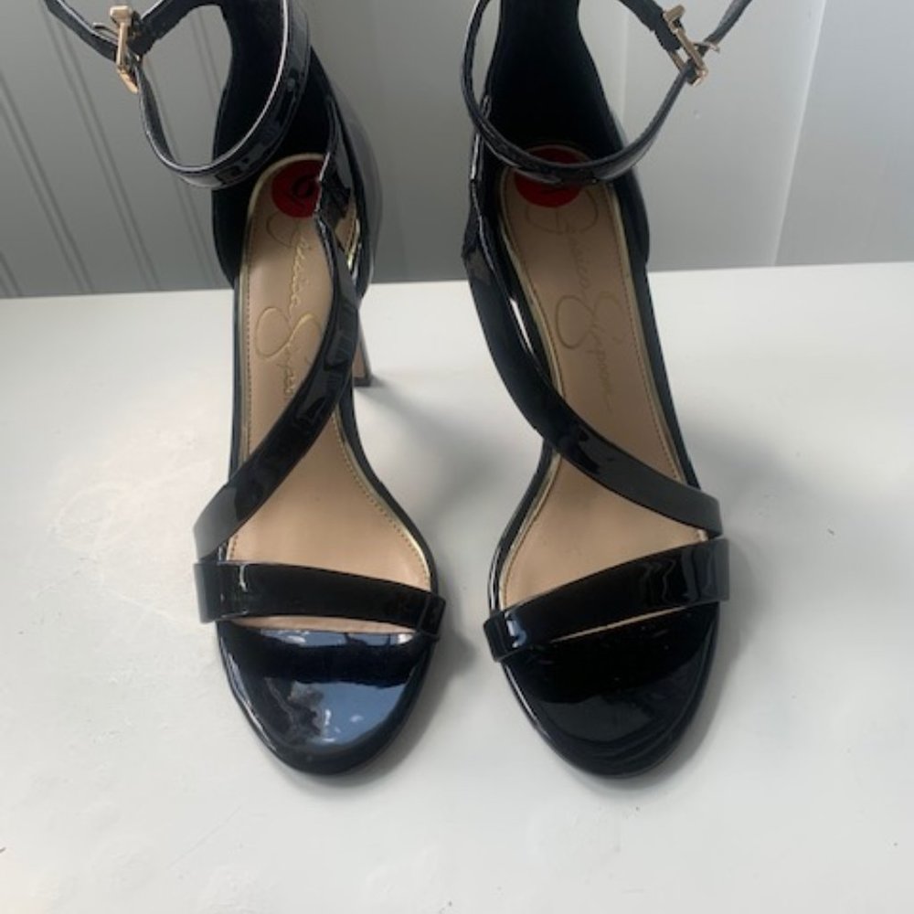 JESSICA SIMPSON BLACK HIGHT HEELS DRESSY SANDALS